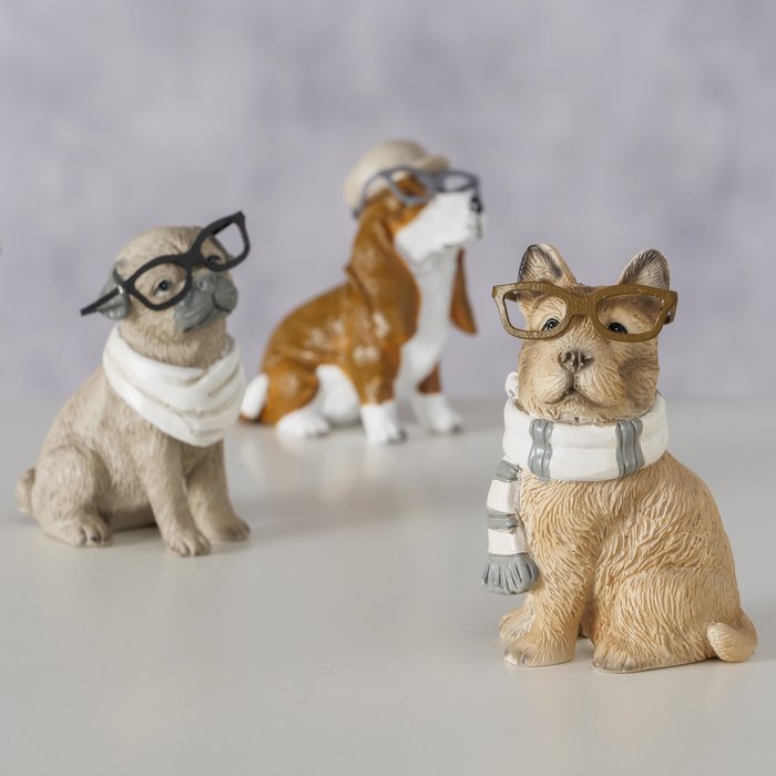 Figur Archy 3-teilig – Charmantes Hunde-Trio mit Stil