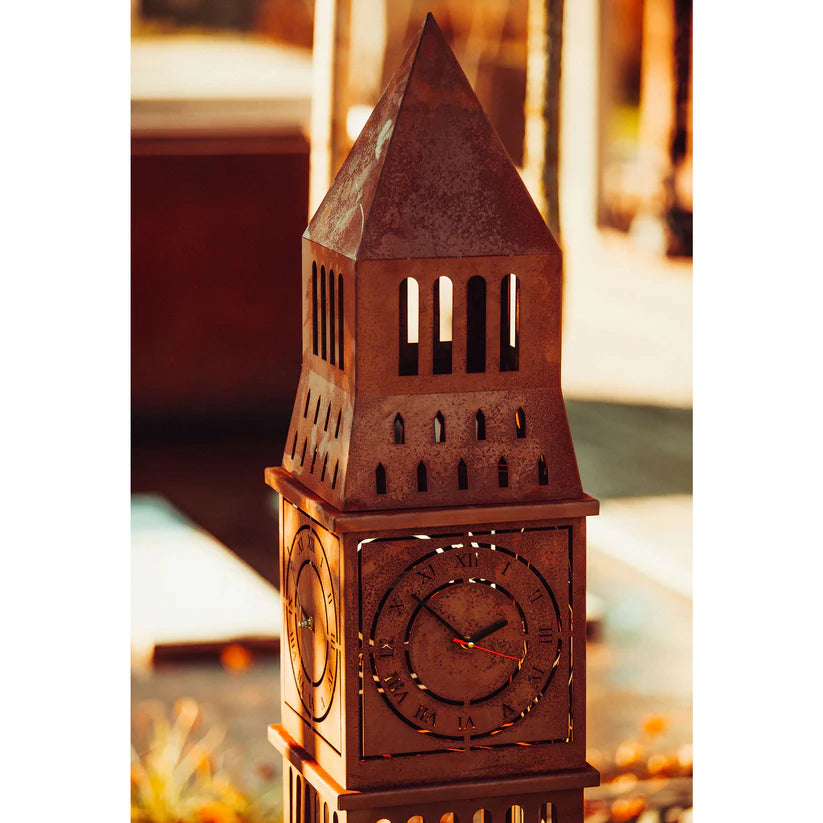 Big Ben – Metallskulptur mit Uhrwerk