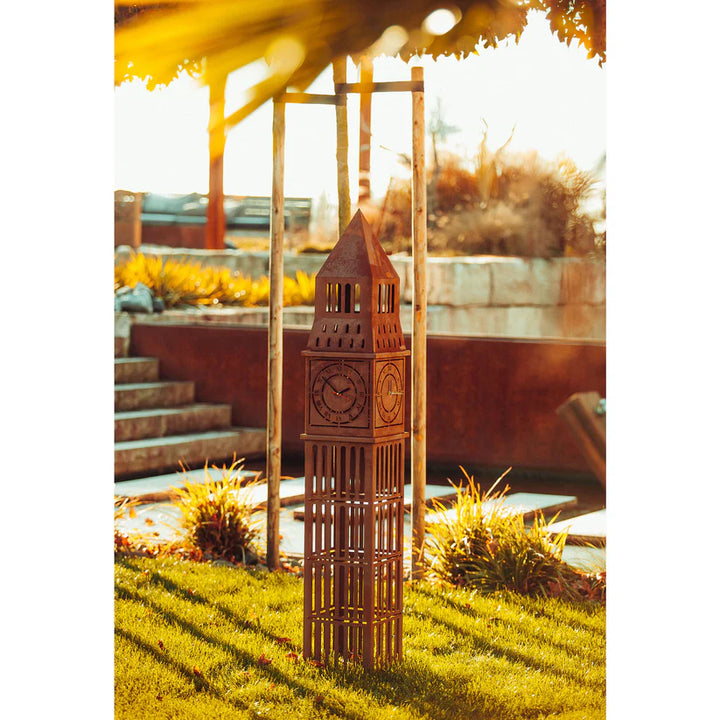 Big Ben – Metallskulptur mit Uhrwerk