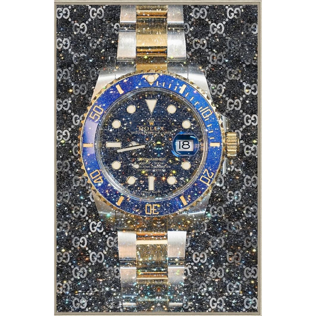 Diamant d`Art Collection Wandbild Rolex Uhr in 2 Farben