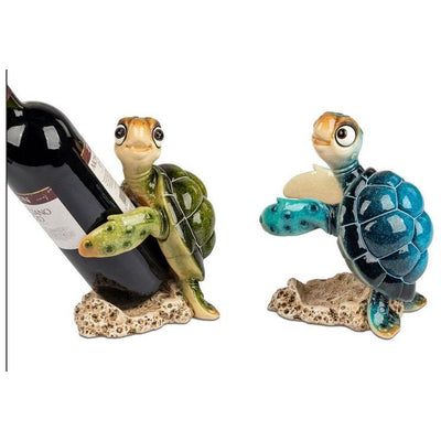 Flaschenhalter „Schildkröte“ – Grün, handbemalt