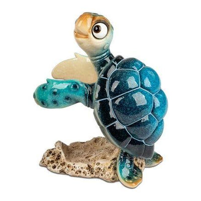 Flaschenhalter „Schildkröte“ – Grün, handbemalt