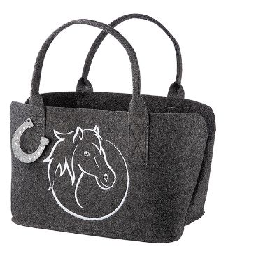 Filztasche Pferdekopf – dekorative Geschenktasche in zwei Farben
