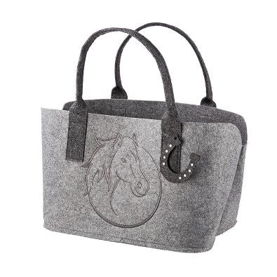 Filztasche Pferdekopf – dekorative Geschenktasche in zwei Farben