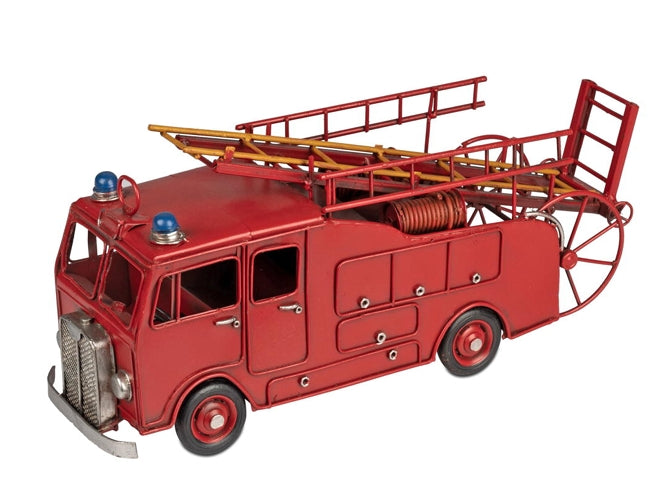 Flaschenhalter Feuerwehrauto aus Metall – origineller Weinflaschenhalter im Retro Design