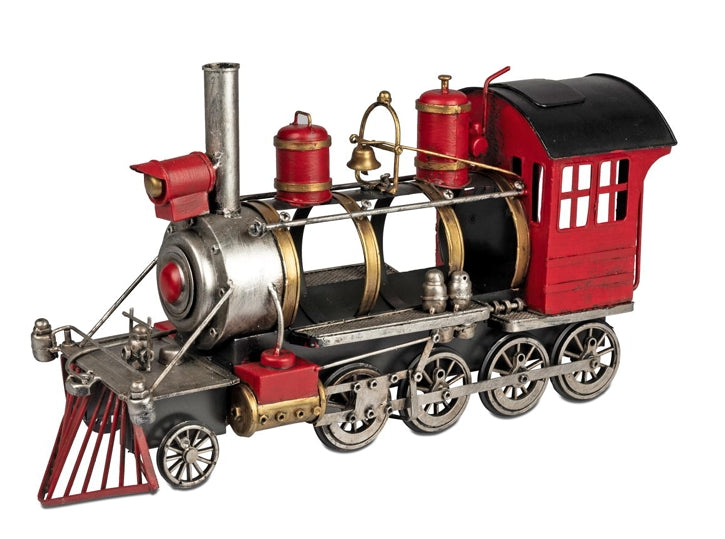 Flaschenhalter Lokomotive aus Metall – dekorativer Weinflaschenhalter im Eisenbahn Design