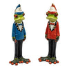 2er-Set Dekofiguren „Frosch im Karneval“ – handbemalt, 19 cm