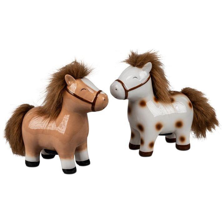 Spardose Pony mit Schloss aus Keramik – in 2 Varianten erhältlich, 17 cm