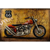 Metall-Wandbild „Motorrad“ – 90 × 60 cm, handgefertigt in 3D-Optik