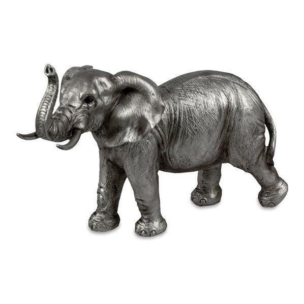 Deko-Figur „Elefant“ – Antik-Silber, 20 × 15 cm