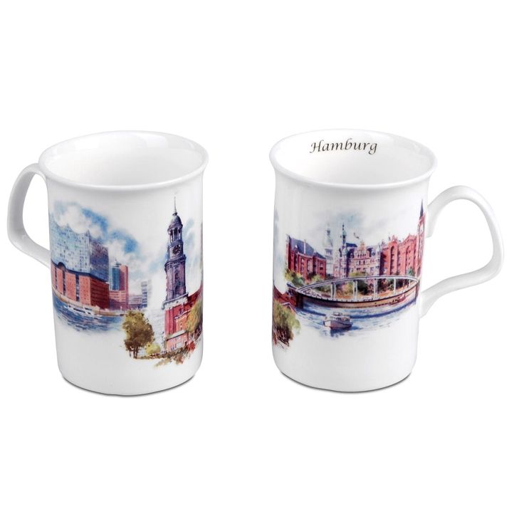 Porzellan-Becher „Lancaster Hamburg“ – stilvoller Städtebecher mit maritimem Flair