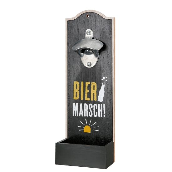 Flaschenöffner Wand „Feuerwehr“ – 2er Set Wand Flaschenöffner mit Auffangschale