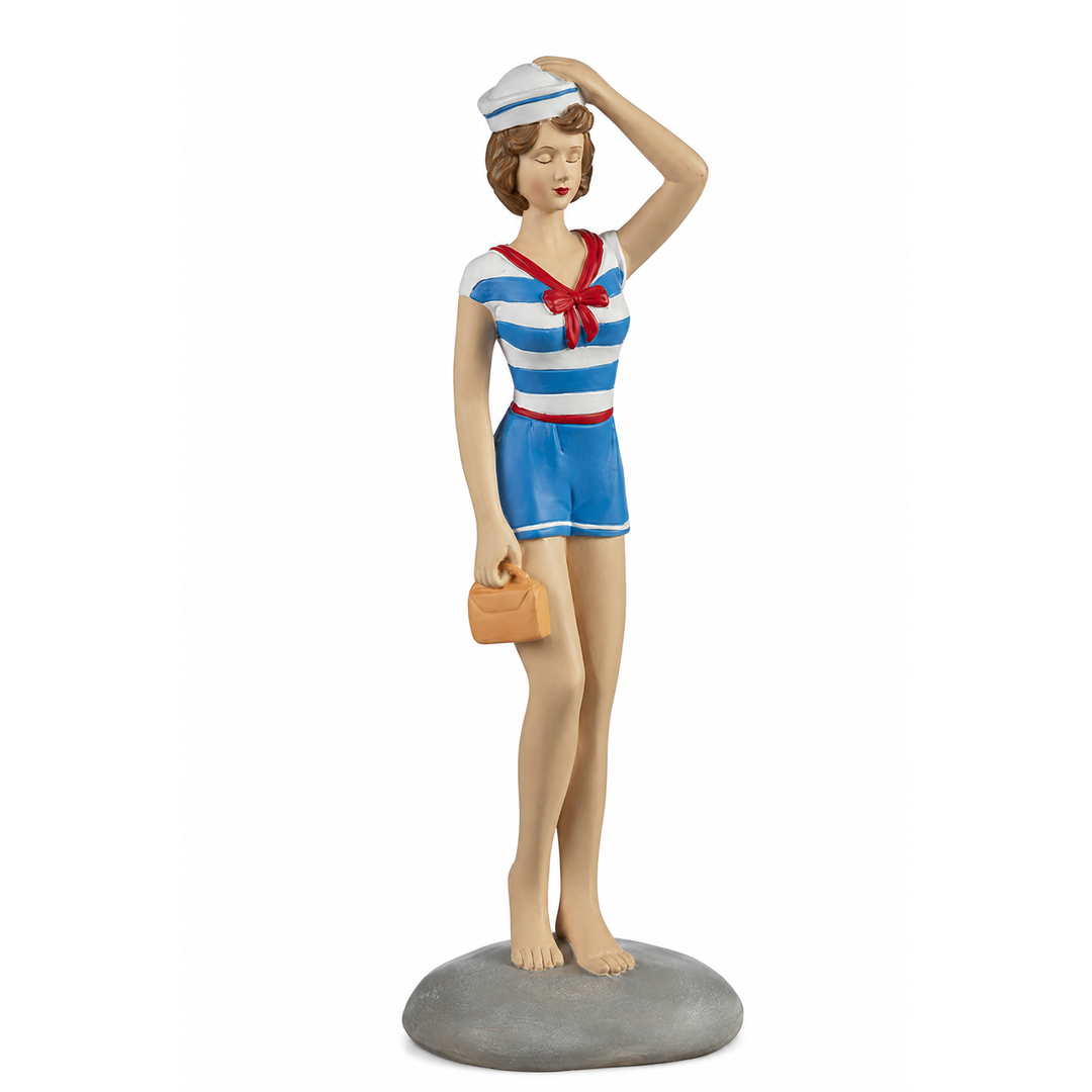 Badenixe im Matrosenstil – maritime Dekofigur im Vintage Design