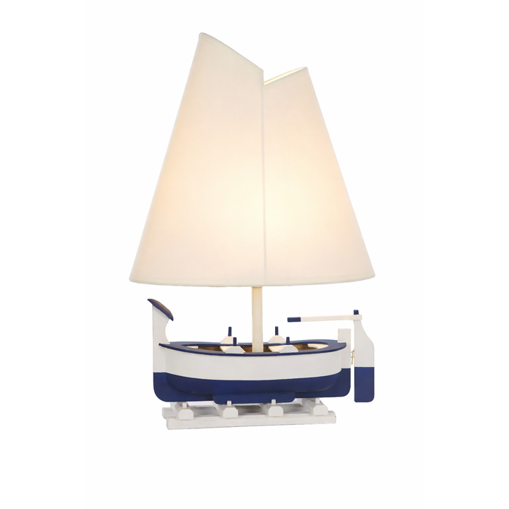 Segelbootlampe kompakt – handgefertigte Tischlampe im maritimen Design