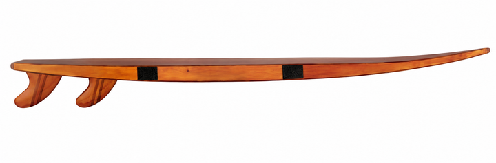 Surfboard Wandregal aus Zedernholz und Pappelholz – handgefertigtes Regal im Surf Design, 176 cm