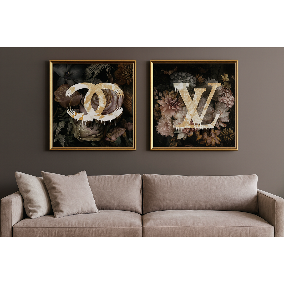 Diamant d`Art Collection Wandbild Luxus Flowers in 2 Varianten