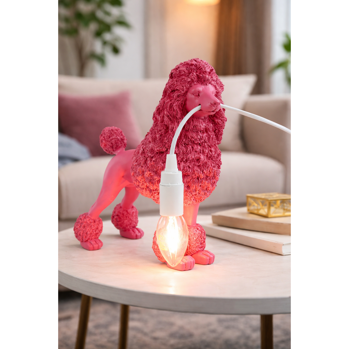 Lampe Poodle Queen – extravagante Design Tischlampe mit Stilfaktor