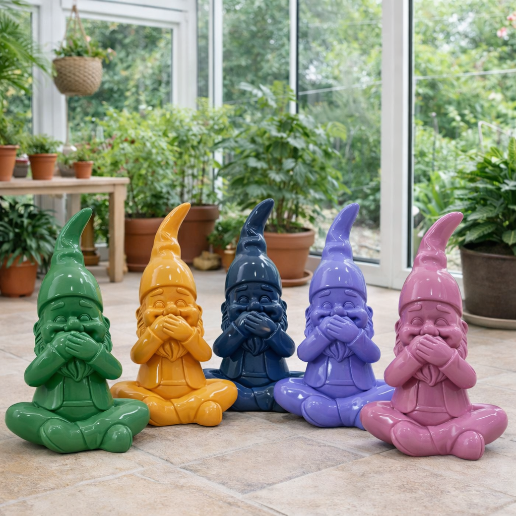 Zwerg 25 cm – moderne Dekofigur aus Kunstharz in 6 Farben