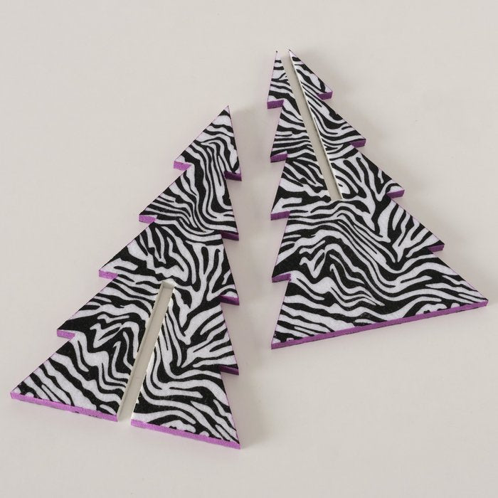 Dekoaufsteller Zebra Baum aus Textil, 30 cm hoch, handgearbeitet
