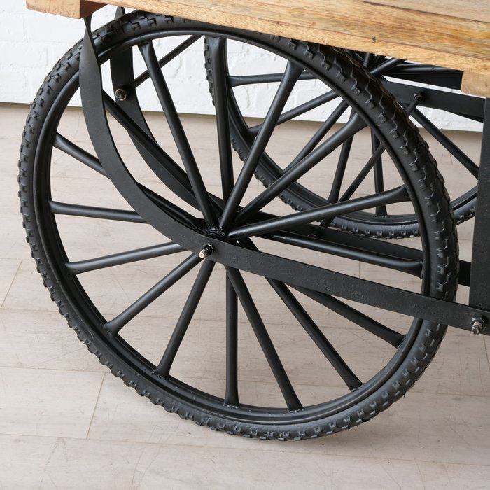 Tisch Porter – Handgearbeiteter Esstisch aus Mangoholz und Eisen im Industrial Vintage Stil