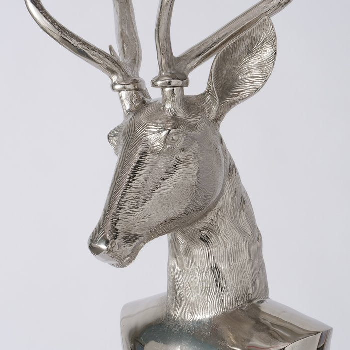 Figur Georgous – imposanter Hirsch in edlem Silber-Finish