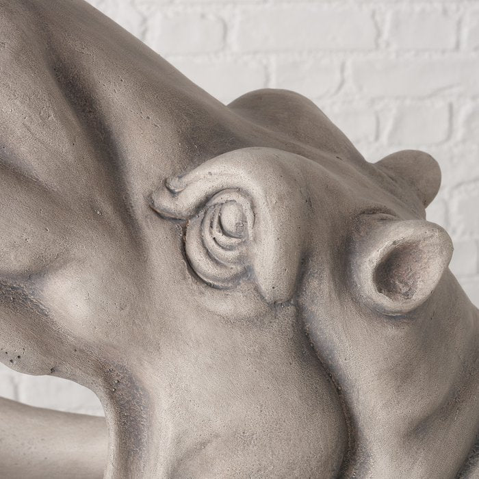 Figur Hippo – Handgearbeitetes Nilpferd im natürlichen Stein-Look