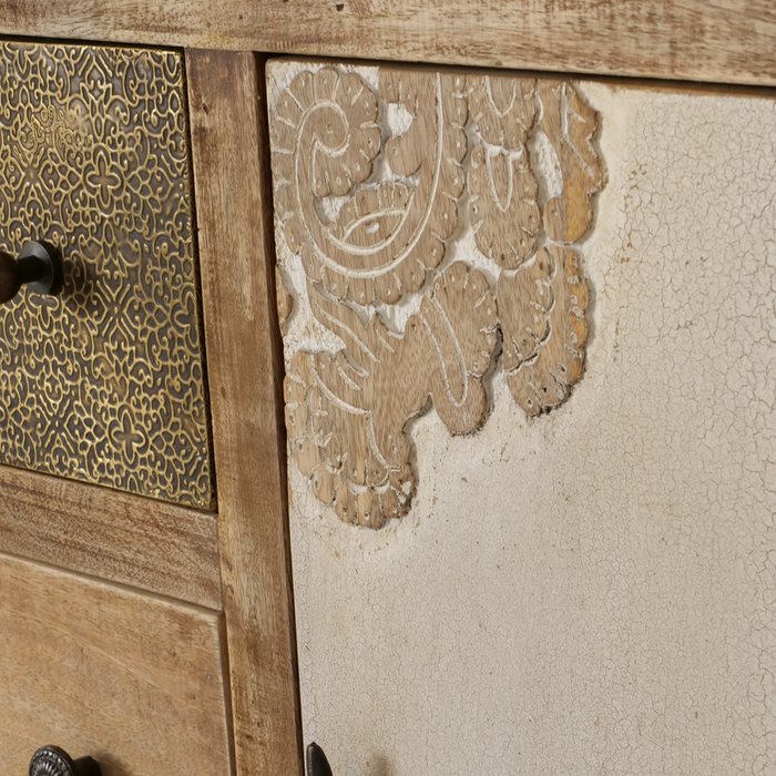 Schrank Gredoli aus Mango und recyceltem Holz im Usedlook
