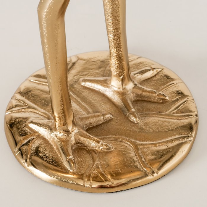 Schale Kimana – dekorative Metallschale in Vogeloptik aus Aluminium in Gold