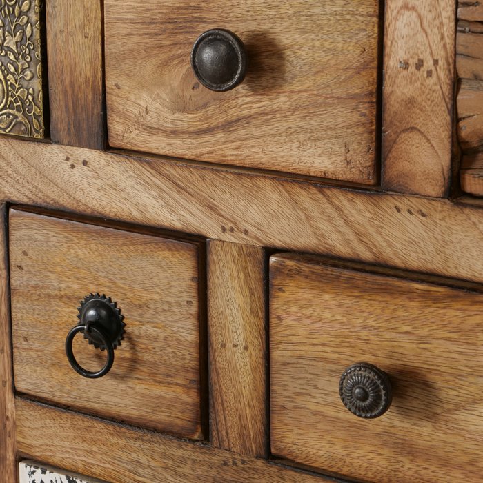 Schrank Gredoli aus Mango und recyceltem Holz im Usedlook