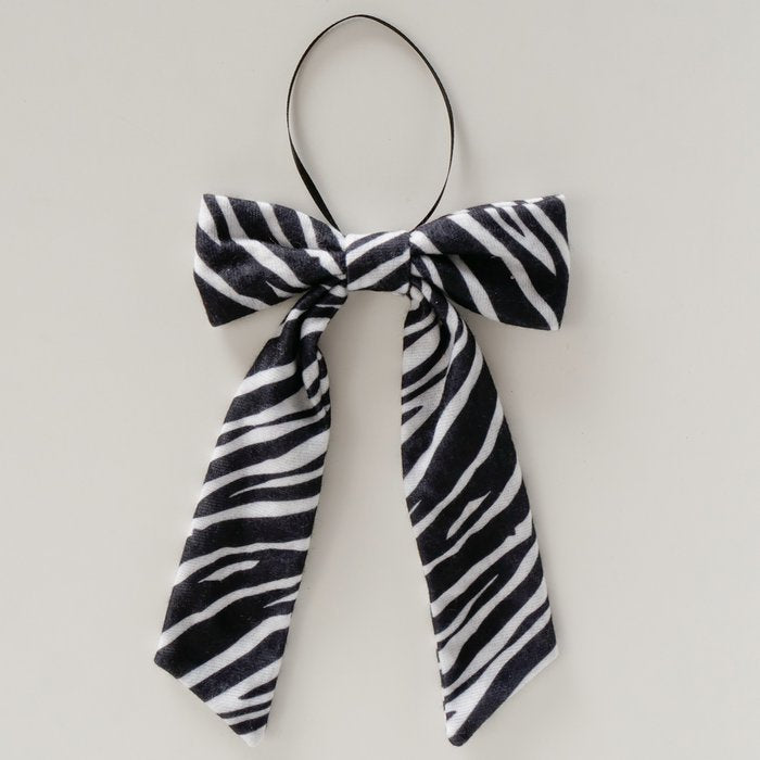 Dekoanhänger Animal Zebra Schleife, handgearbeitet, 24 cm breit