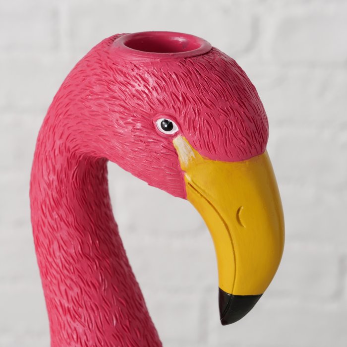 Kerzenleuchter Flaminga – Handgearbeiteter und handgemalter Kerzenhalter in Flamingo Form