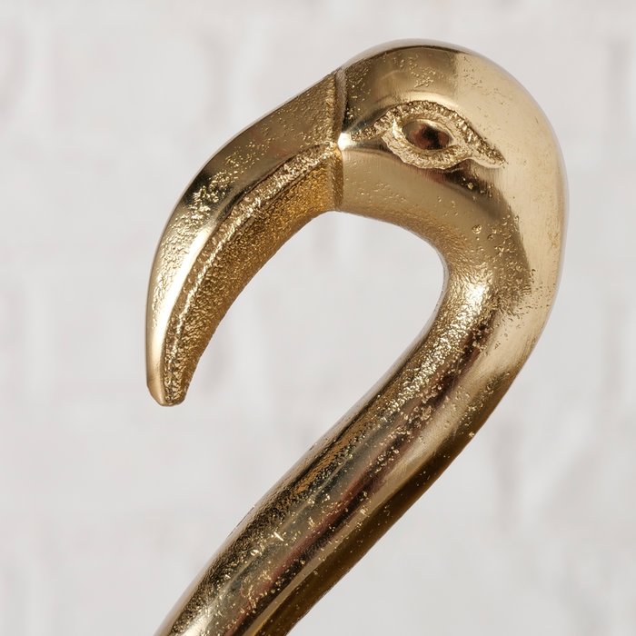 Schale Kimana – dekorative Metallschale in Vogeloptik aus Aluminium in Gold