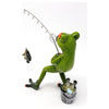 2er Set Dekofiguren Angler Frosch