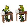 Froschfrau + Froschmann Homeoffice am Schreibtisch