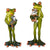 2er Set Figuren Froschpaar mit Haustieren