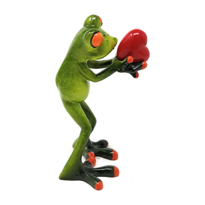 Dekofigur verliebter Frosch mit Herz