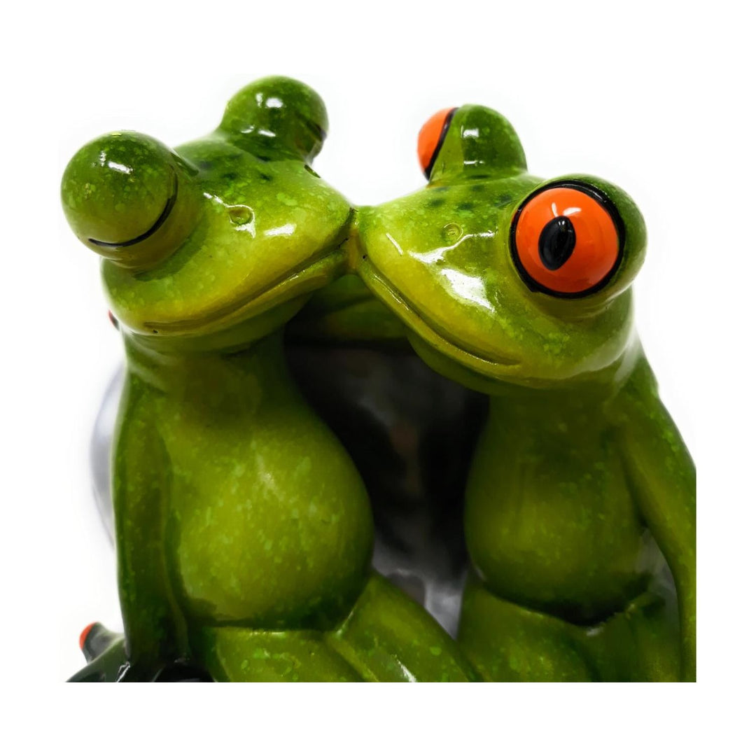 Dekofigur Froschpaar auf Couch