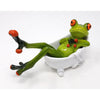 Dekofigur Frosch in Badewanne