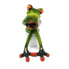 Dekofigur Frosch auf Toilette