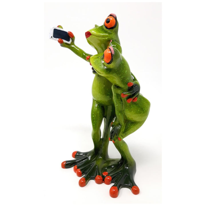 Dekofigur Froschpaar Selfie