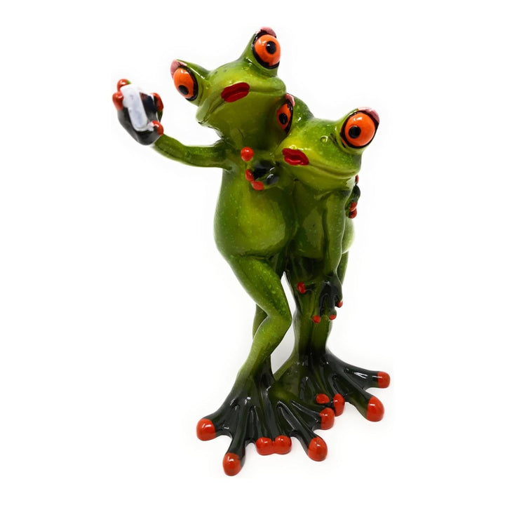 Dekofigur Froschpaar Selfie