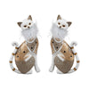 2er Set Dekofiguren Katzen CREAM H. 23cm