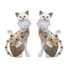 2er Set Dekofiguren Katzen CREAM H. 31cm