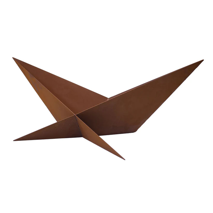 Feuerstelle Origami – moderne Design Feuerstelle aus Stahl für Garten und Terrasse
