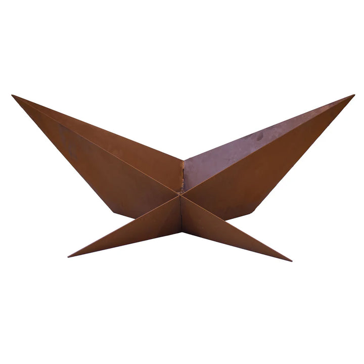 Feuerstelle Origami – moderne Design Feuerstelle aus Stahl für Garten und Terrasse