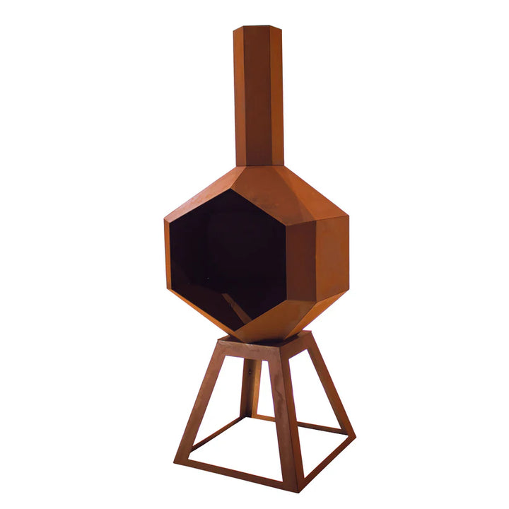 Feuerstelle Sphaera – moderne Design Feuerstelle aus Stahl für Garten und Terrasse