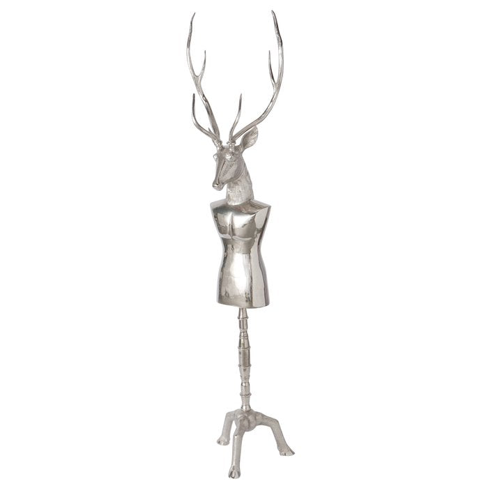 Figur Georgous – imposanter Hirsch in edlem Silber-Finish