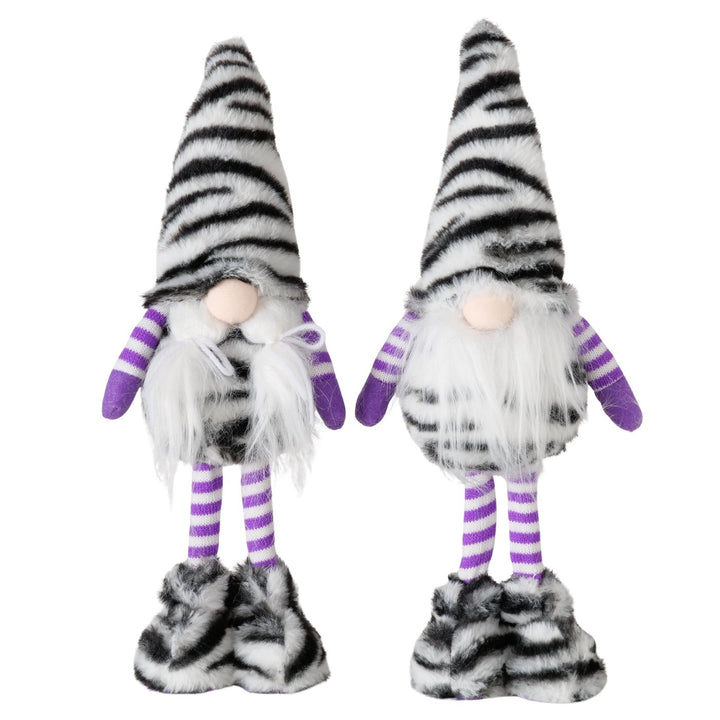 Wichtel Set Zebra Design 2 teilig, handgearbeitet, 33 cm hoch