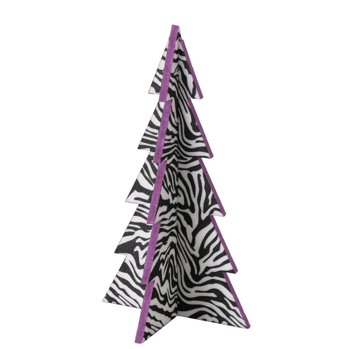 Dekoaufsteller Zebra Baum aus Textil, 30 cm hoch, handgearbeitet