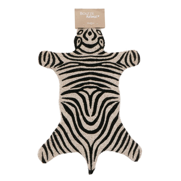 Fußmatte Zebra – außergewöhnliche Kokos Fußmatte im Zebra Design